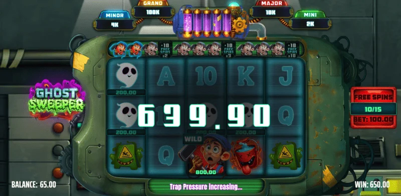 Ghost Sweeper - Stor gevinst i Free Spins-runden med en multiplikator