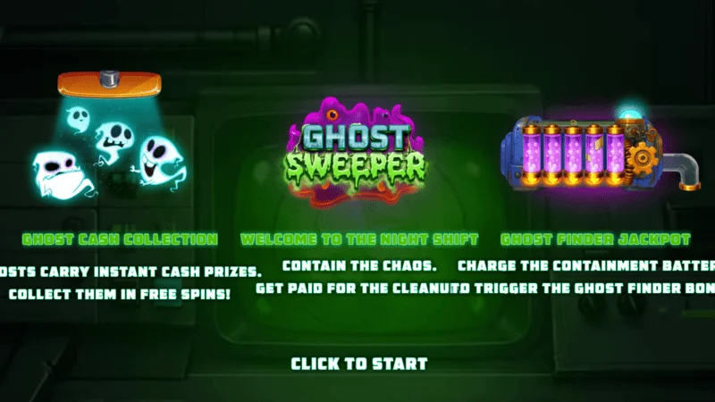 Ghost Sweeper - hovedmenu før sessionsstart